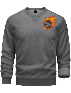 TACVASEN men's pullover sweatshirt with dark grey pocket for secure outdoor storage.
