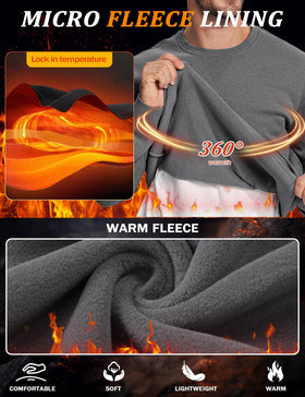 TACVASEN fleece-lined sweater delivers soft warmth for chilly days.