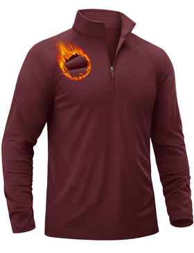 TACVASEN men's quarter-zip fleece pullover for easy layering and warmth.