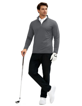 TACVASEN raglan-sleeve fleece top enabling full range of motion in dark gray