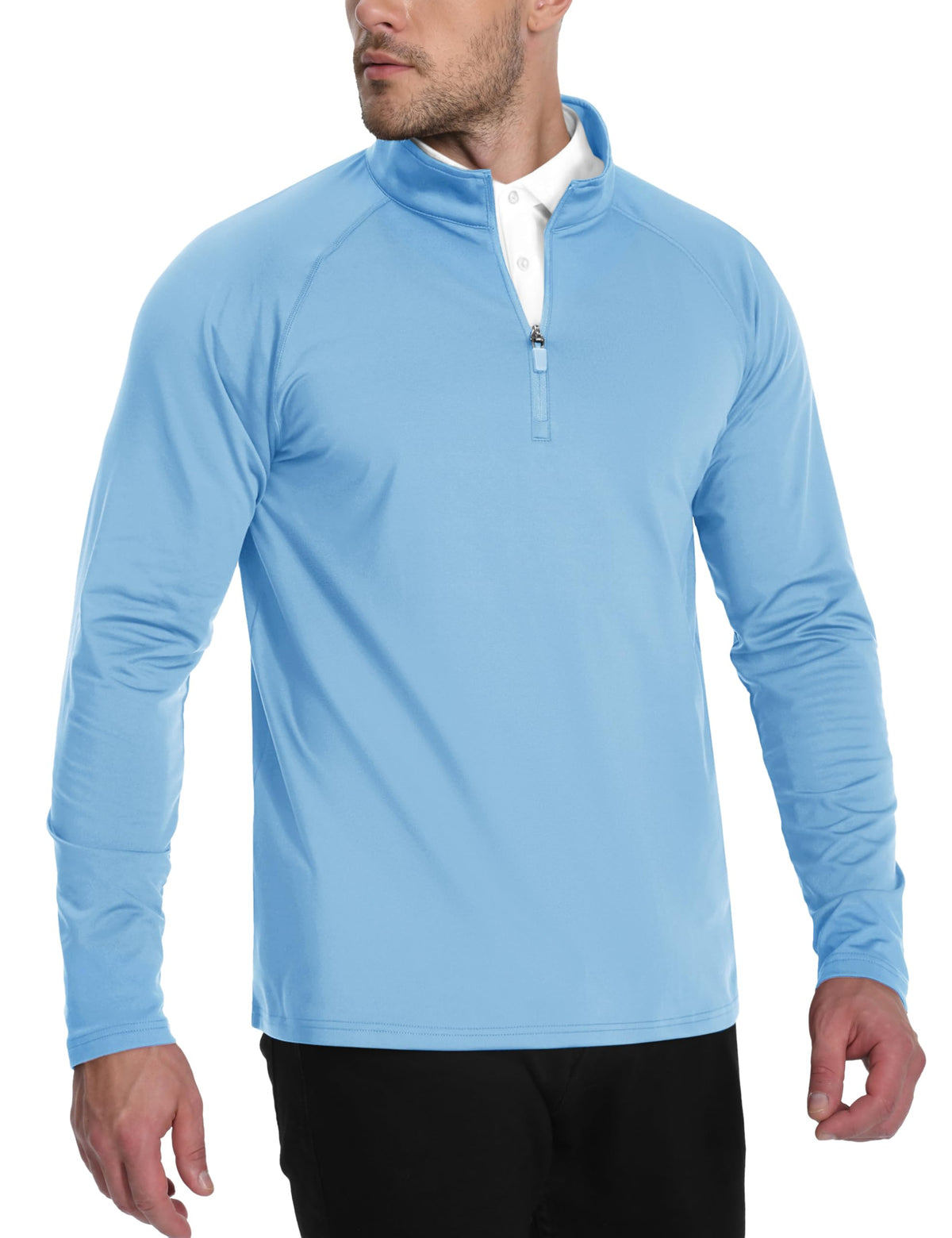 Tacvasen quarter-zip pullover side ventilation detail demonstrating breathable adjustability.