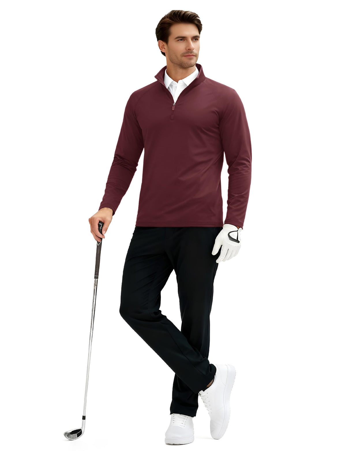 TACVASEN raglan sleeves pullover, enhances mobility for golf and training