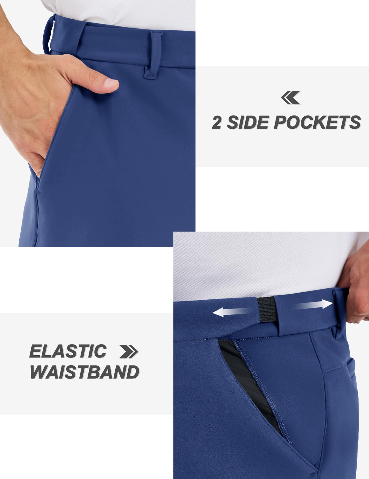 TACVASEN tapered winter slacks with belt loops for a personalized fit