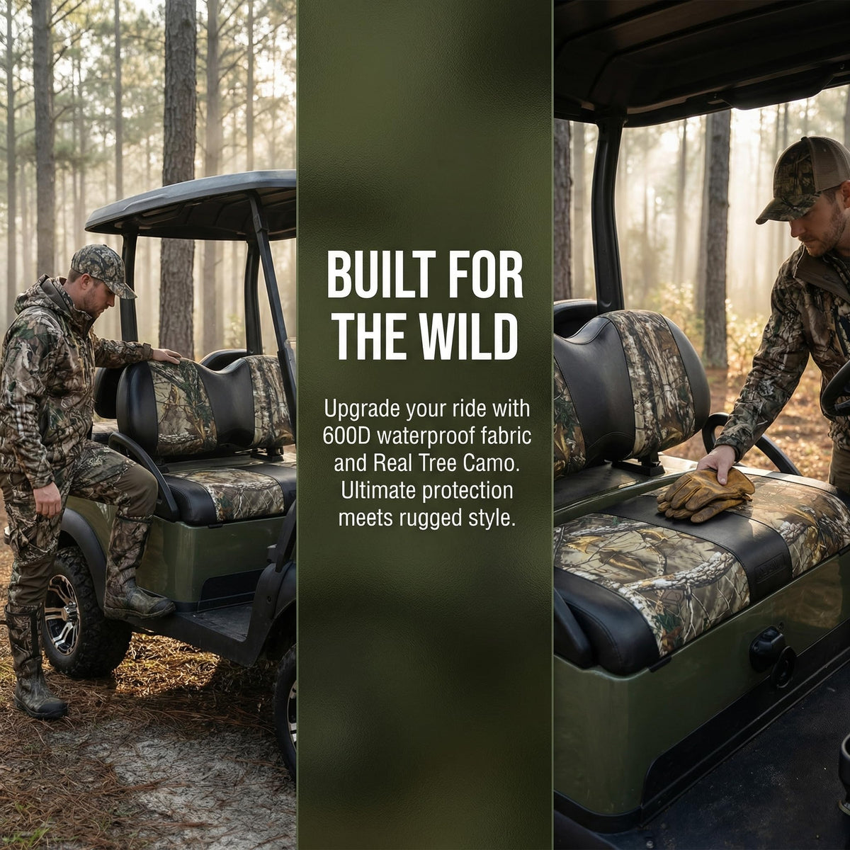 TakLook all-weather seat cover guards against sun, rain, and mud.
