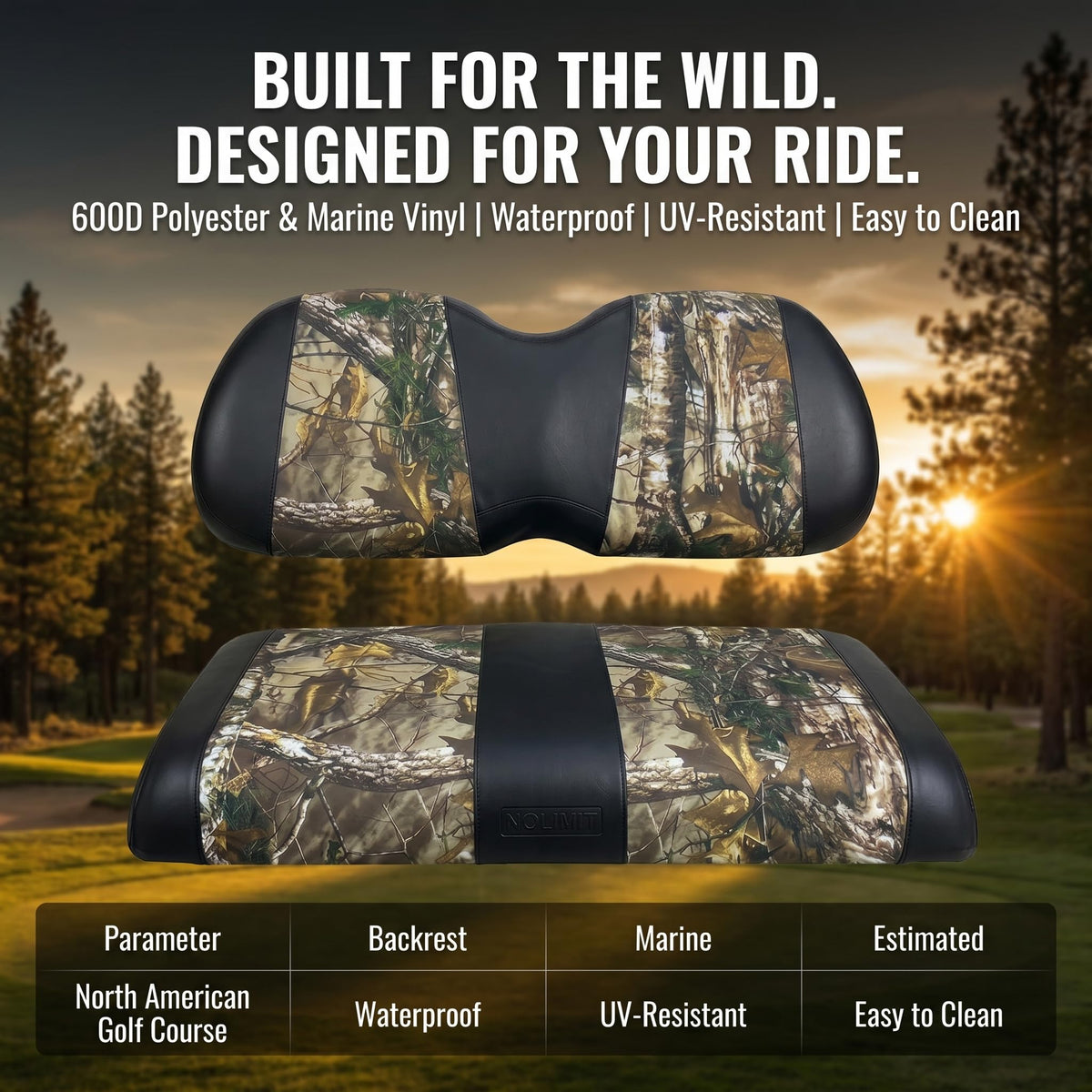 TakLook camouflage design hides wear while blending with outdoor aesthetics.