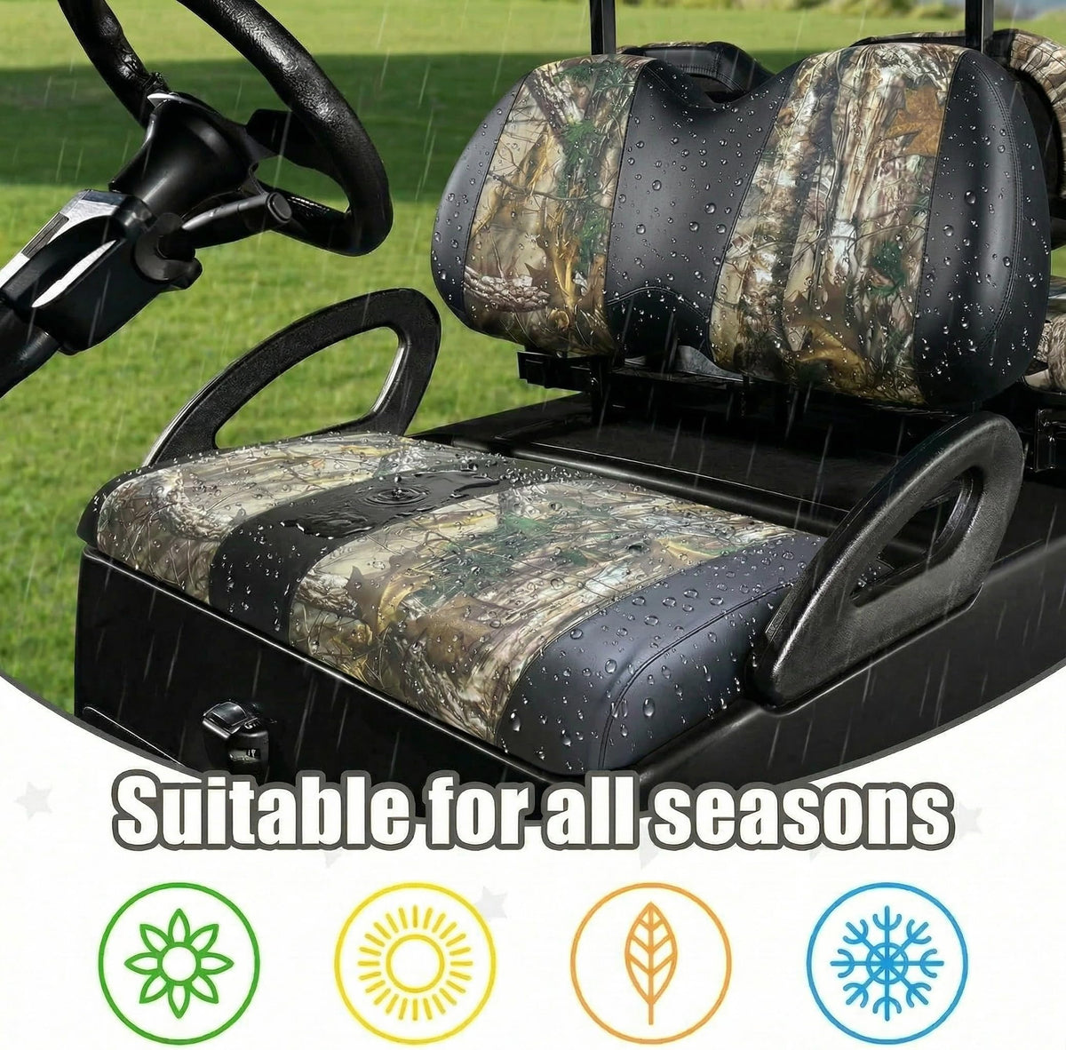 TakLook Club Car Precedent fit provides a snug, seamless camouflage look.