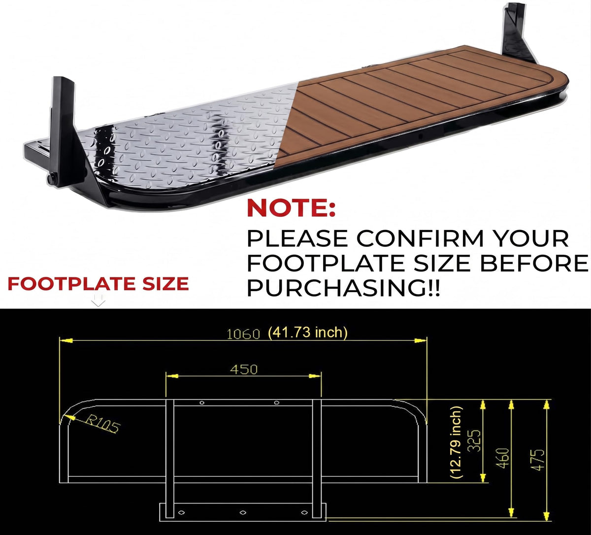 TakeLook mat is stain-resistant and resilient for everyday cart care.