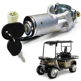 Takelook ignition key switch front view shows compatibility with Ruff Tuff carts for secure ignition