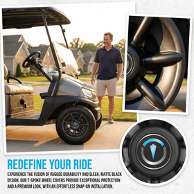 TakeLook quick-install hub cap for fast golf cart update