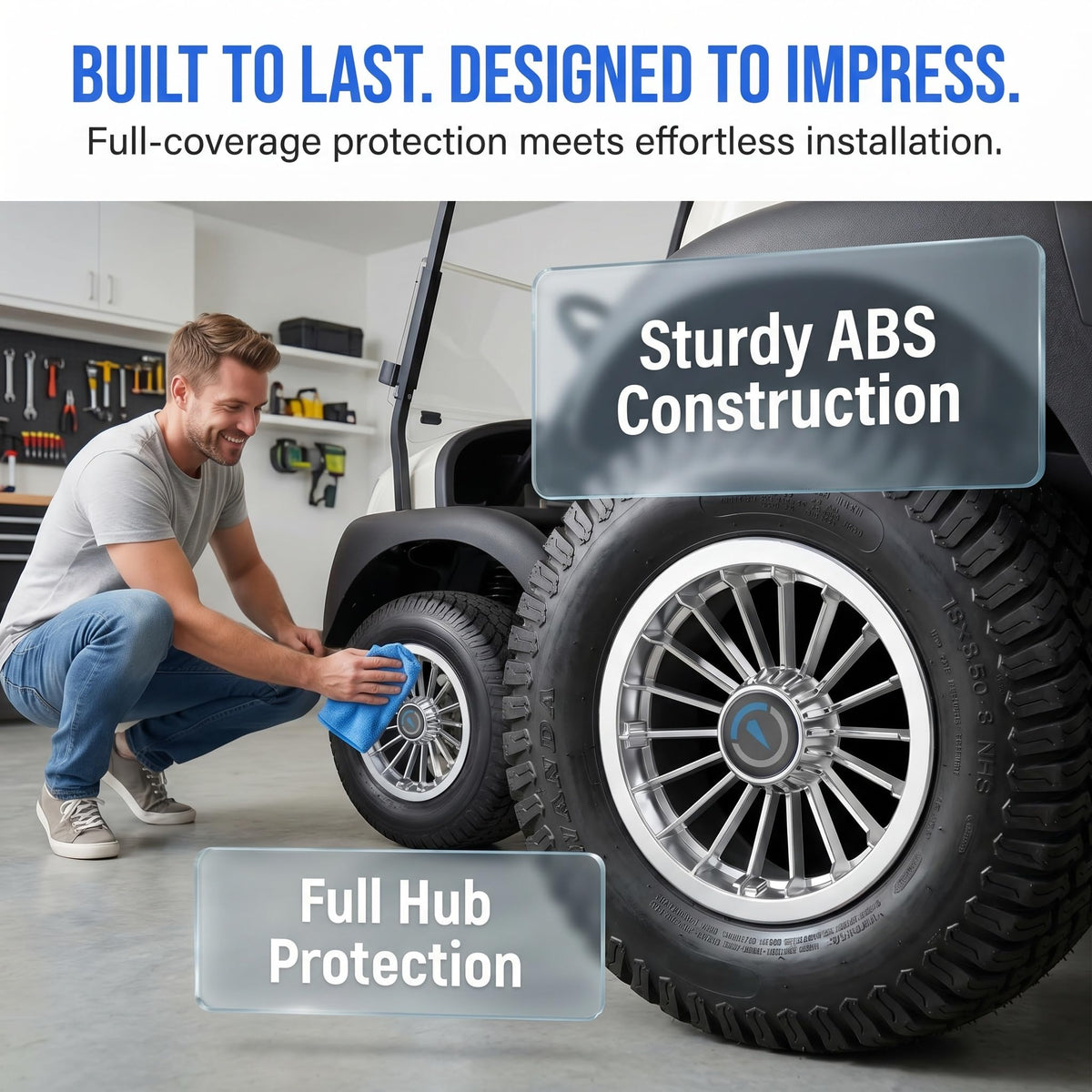 TakeLook snap-on installation for quick, tool-free wheel cover swap