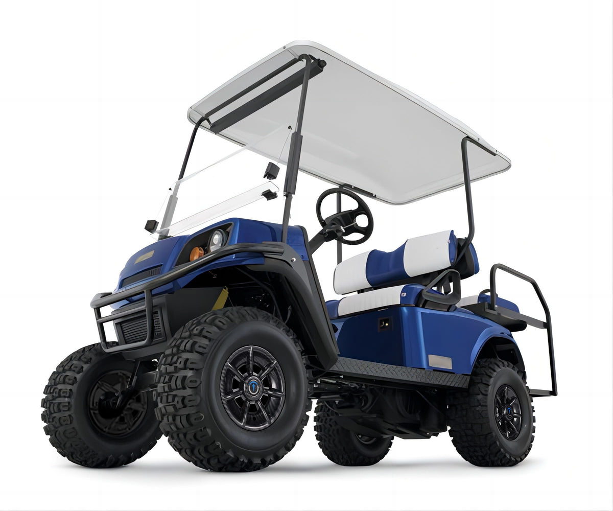 Close-up of hub caps fitting across multiple golf cart models.