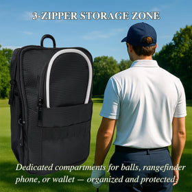 TAKUMUSU golf valuables pouch tees pocket for quick tee access
