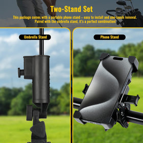 TANBOXMMA umbrella holder on a wheelchair enables constant shade and quick access.