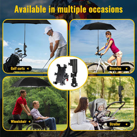 TANBOXMMA rotatable umbrella holder shields from sun or rain in all directions.