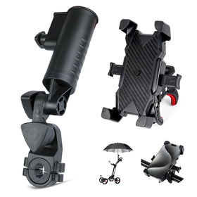 TANBOXMMA universal umbrella holder mounted on a golf cart for hands-free shade.
