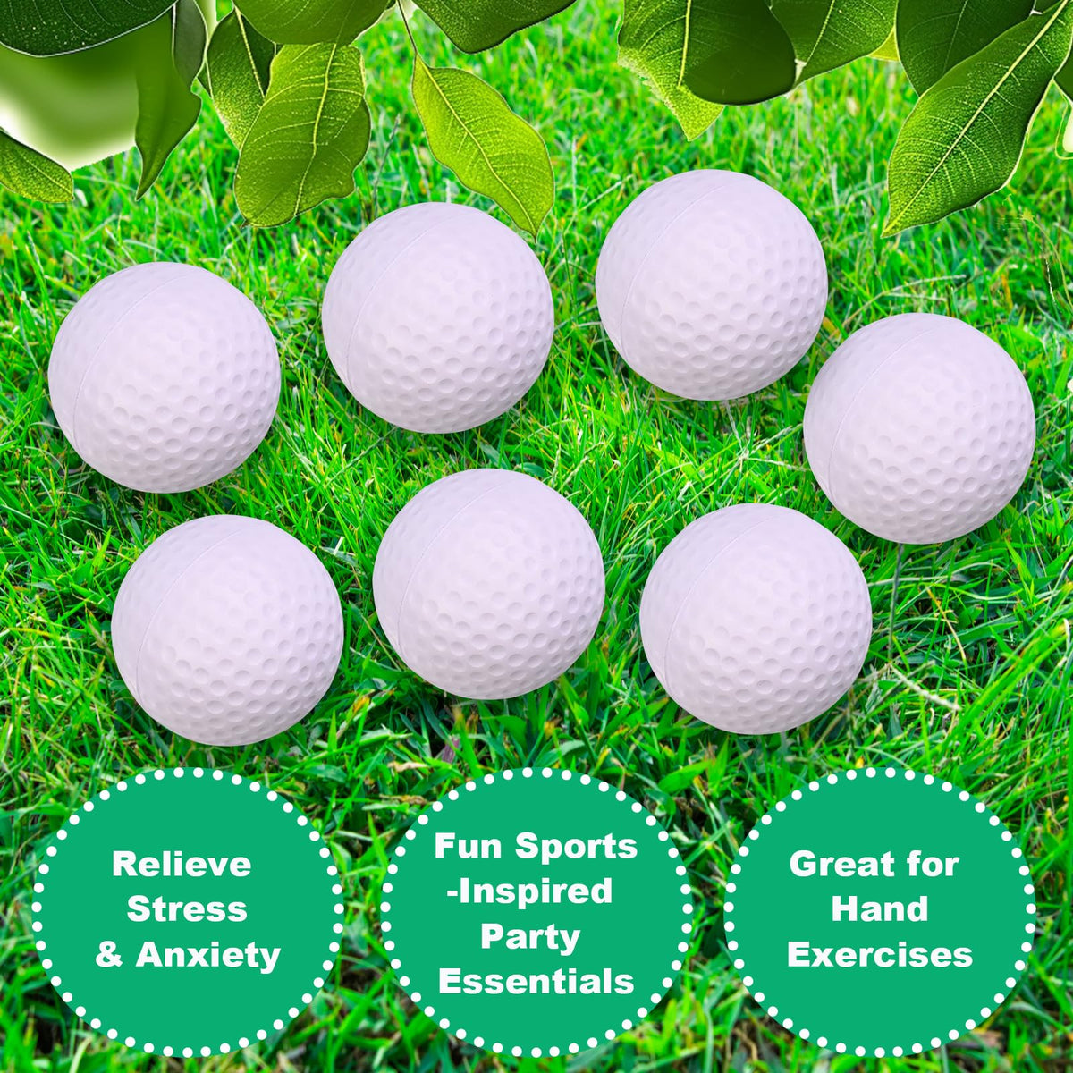 TANEMUDO foam stress balls with mesh bags show portable relaxation and storage