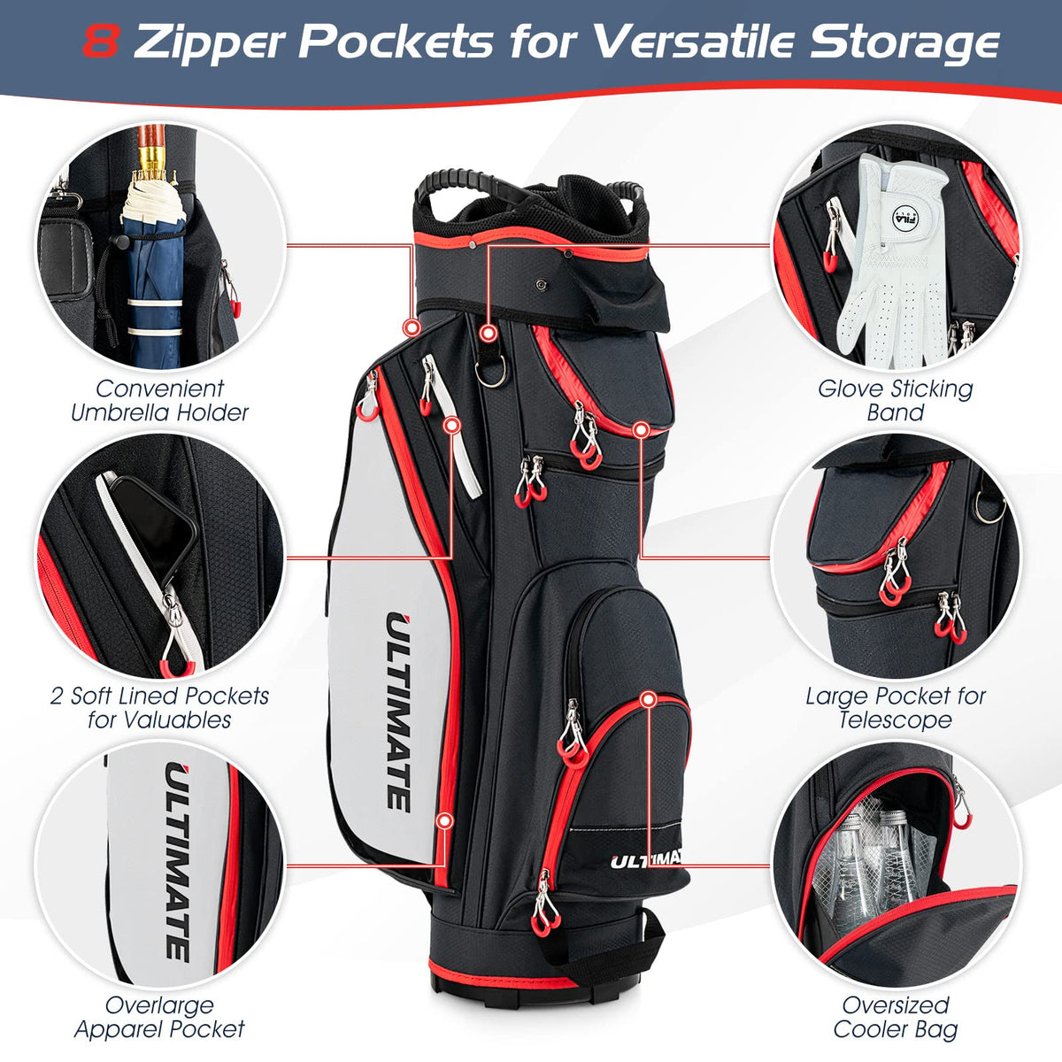 Thickened shoulder strap distributes weight for comfortable carry