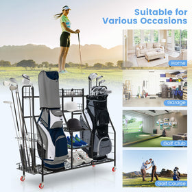 Tangkula golf bag storage rack durable powder-coated finish resists wear