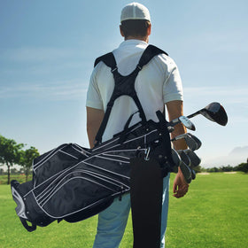 Tangkula golf stand bag features dual strap comfort for shoulder friendly carrying