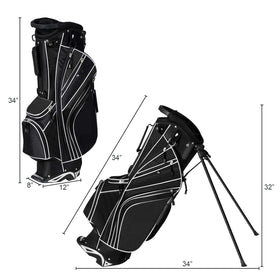 Tangkula golf stand bag includes rain hood to shield clubs during showers
