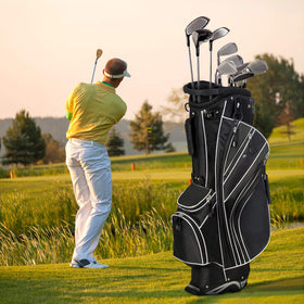 Tangkula golf stand bag with water resistant material protects gear in light rain