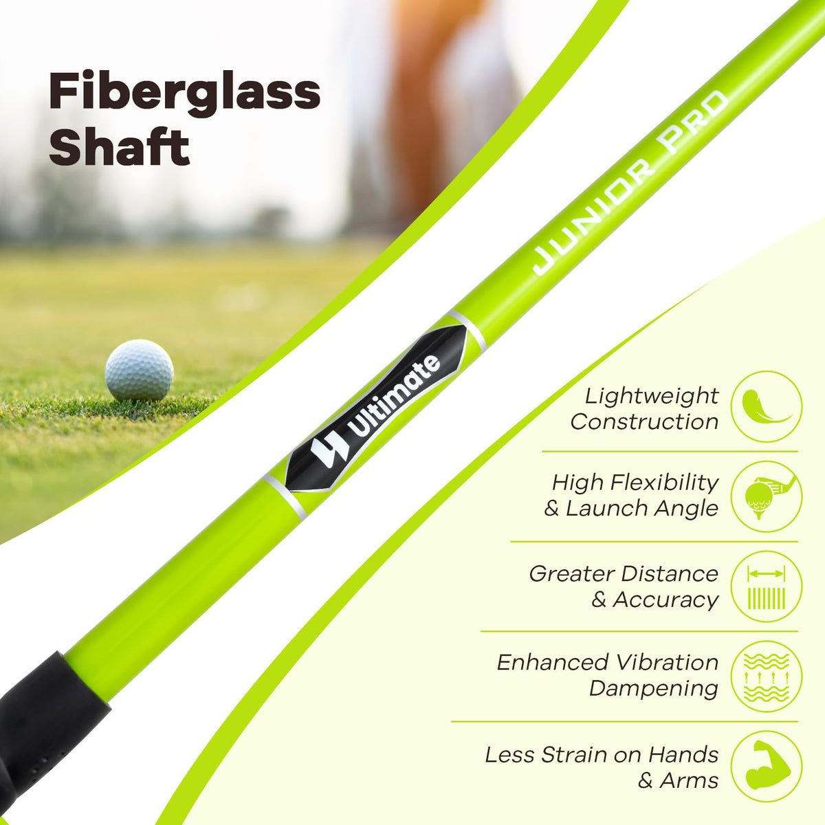 Tangkula junior 3 fairway wood fiberglass shaft balancing distance and control