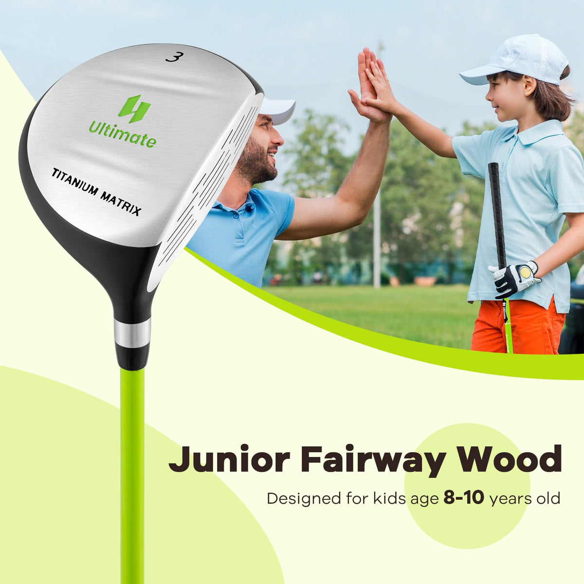 Tangkula junior 3 fairway wood head cover protects the club