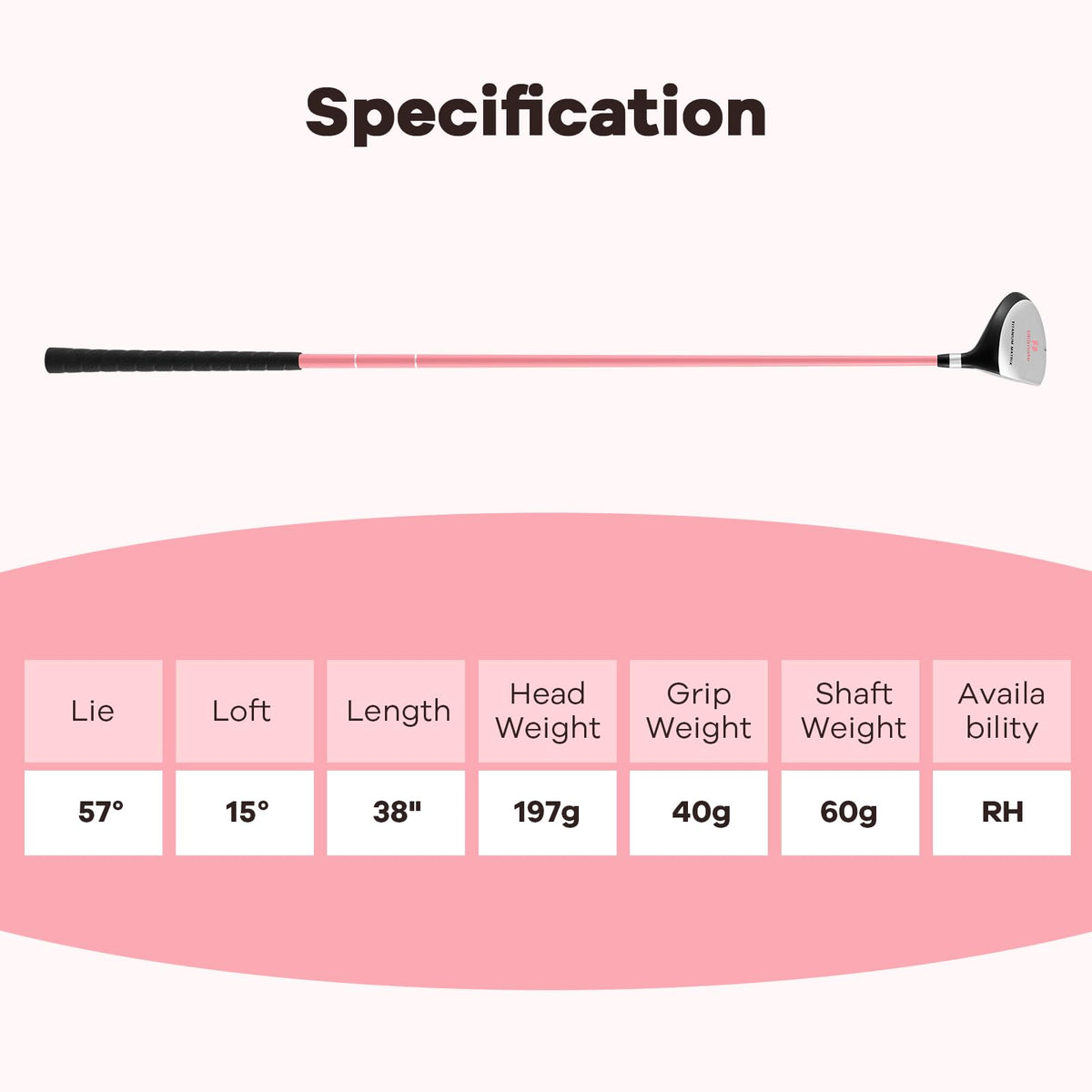 Tangkula pink fairway wood offers visibility and personal style on the course.