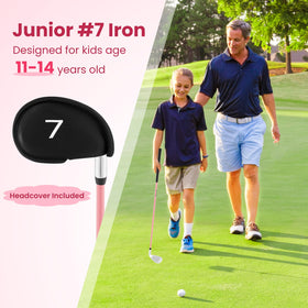 Tangkula Junior 7-iron face with large sweet spot boosts forgiveness.