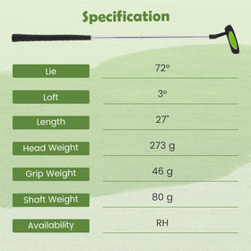 Tangkula junior mallet putter ergonomic non-slip grip enhances comfort