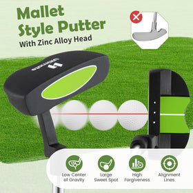 Tangkula junior mallet putter stainless steel shaft offers durability for young players