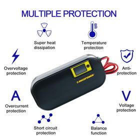 TANGSPOWER 84V charger side view highlighting slim footprint.