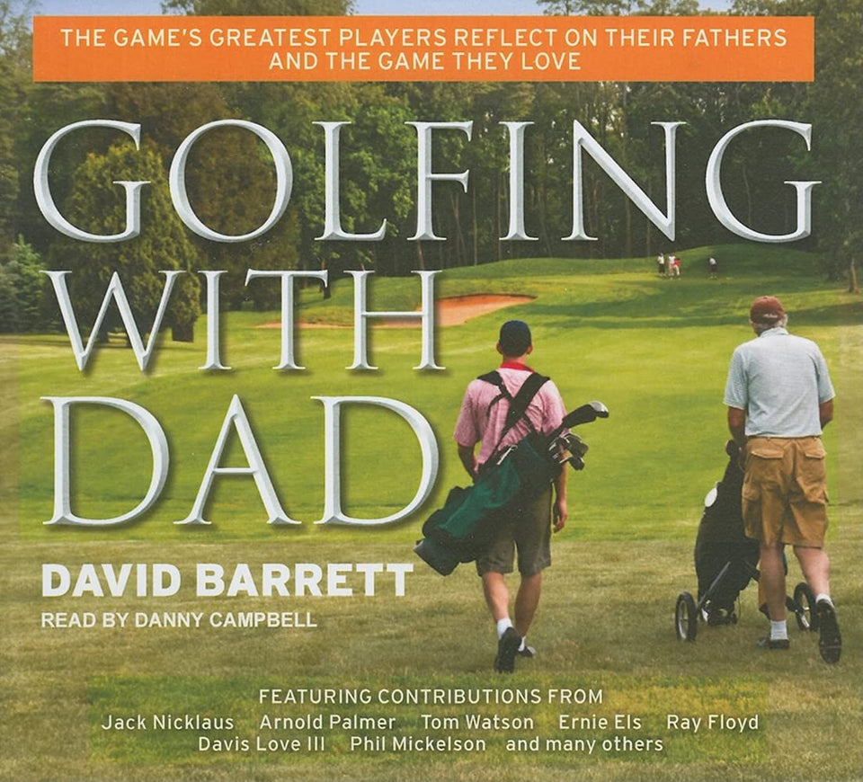 Tantor Golfing With Dad Library Edition cover, inviting readers to explore father-child golf memories.