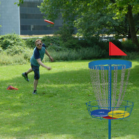 Six discs included with TARUMG basket for ready-to-play setup