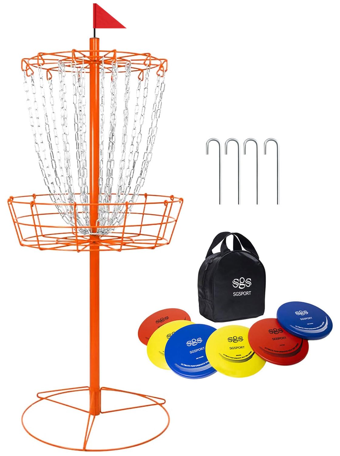 TARUMG disc golf basket assembly view for quick setup.