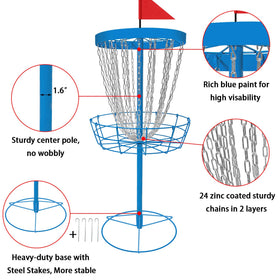 TARUMG basket close-up showing galvanized chains and rust resistance