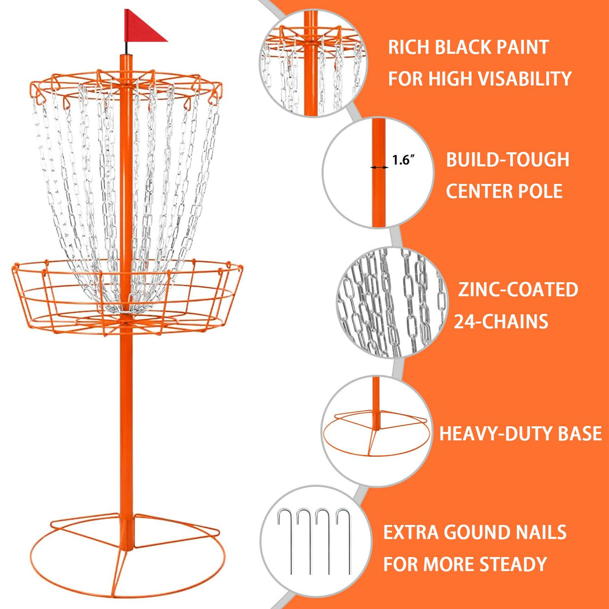 Close-up of TARUMG’s 24-chain system for smooth catches.