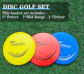 Tarumg disc golf basket ground stakes provide extra stability.