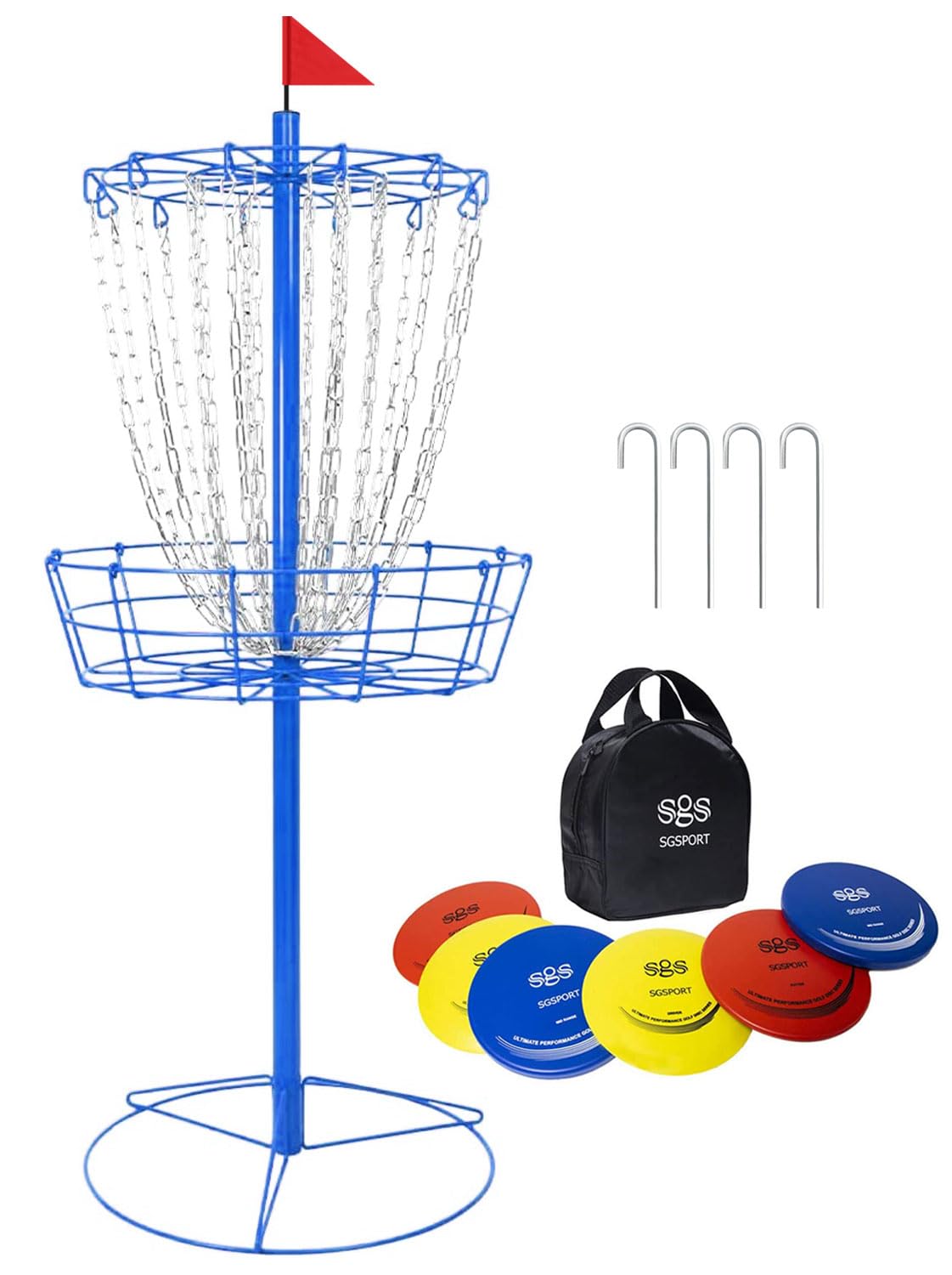 TarumG disc golf basket with heavy chains for reliable catches.