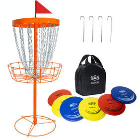 Tarumg discgolf basket with 24 chains for sturdy outdoor catches.