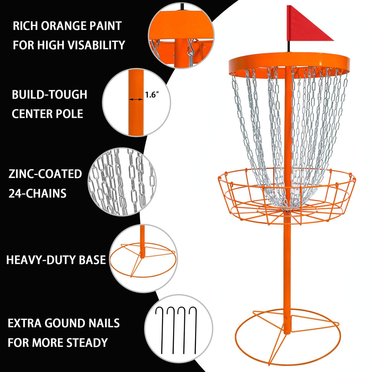 Tarumg discgolf basket assembly setup for quick on the go practice.