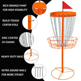 Tarumg discgolf basket assembly setup for quick on the go practice.