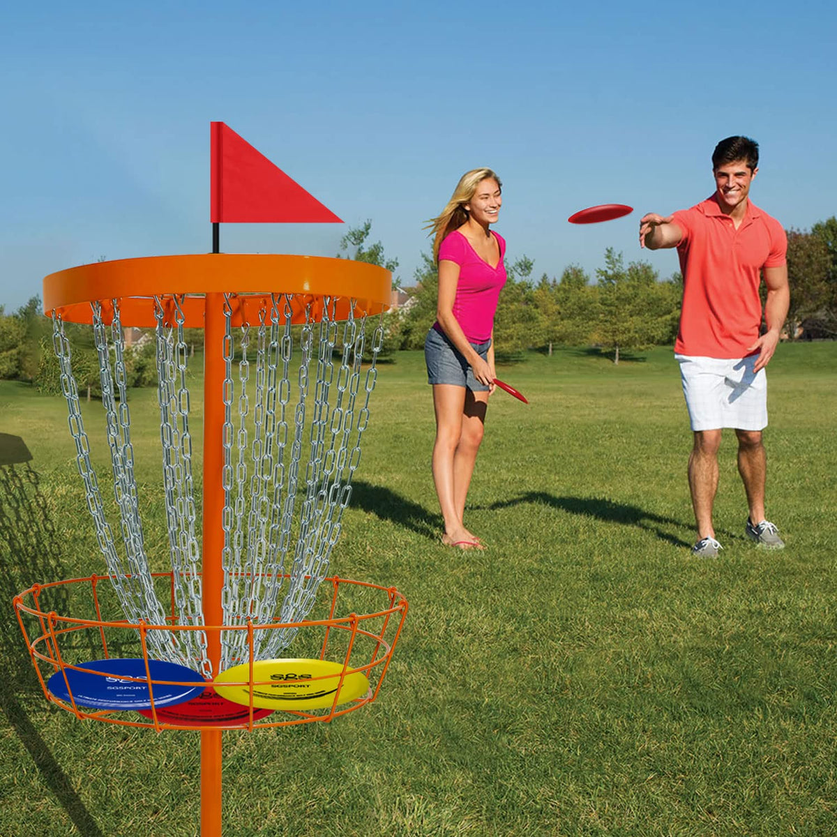 Tarumg discgolf basket carry bag for easy transport.