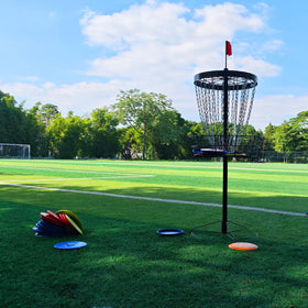 Six colorful Tarumg SGSport discs included for quick setup.