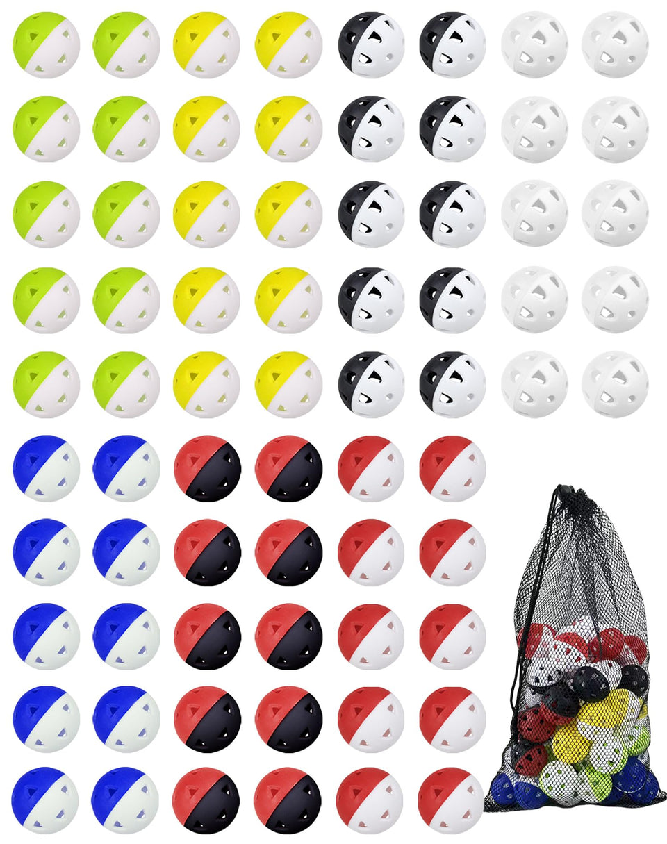 Tarutaru 70-pack practice balls shown in a box for versatile home training.