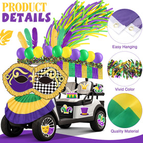 Tasdurian Mardi Gras PVC shapes add durable outdoor decoration