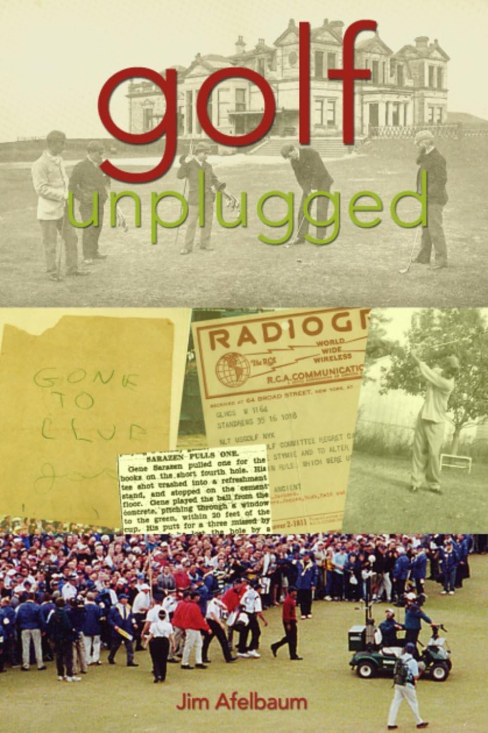 Tatra Press Golf Unplugged cover, a witty glimpse into golf history for curious fans.