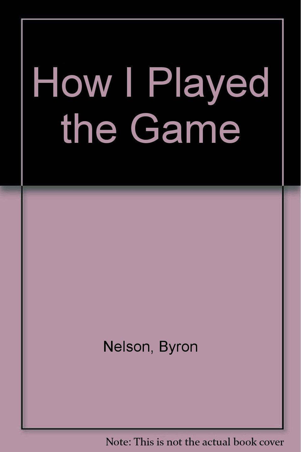 Taylor Trade Publishing How I Played the Game book cover, golf memoir for fans and aspiring players.