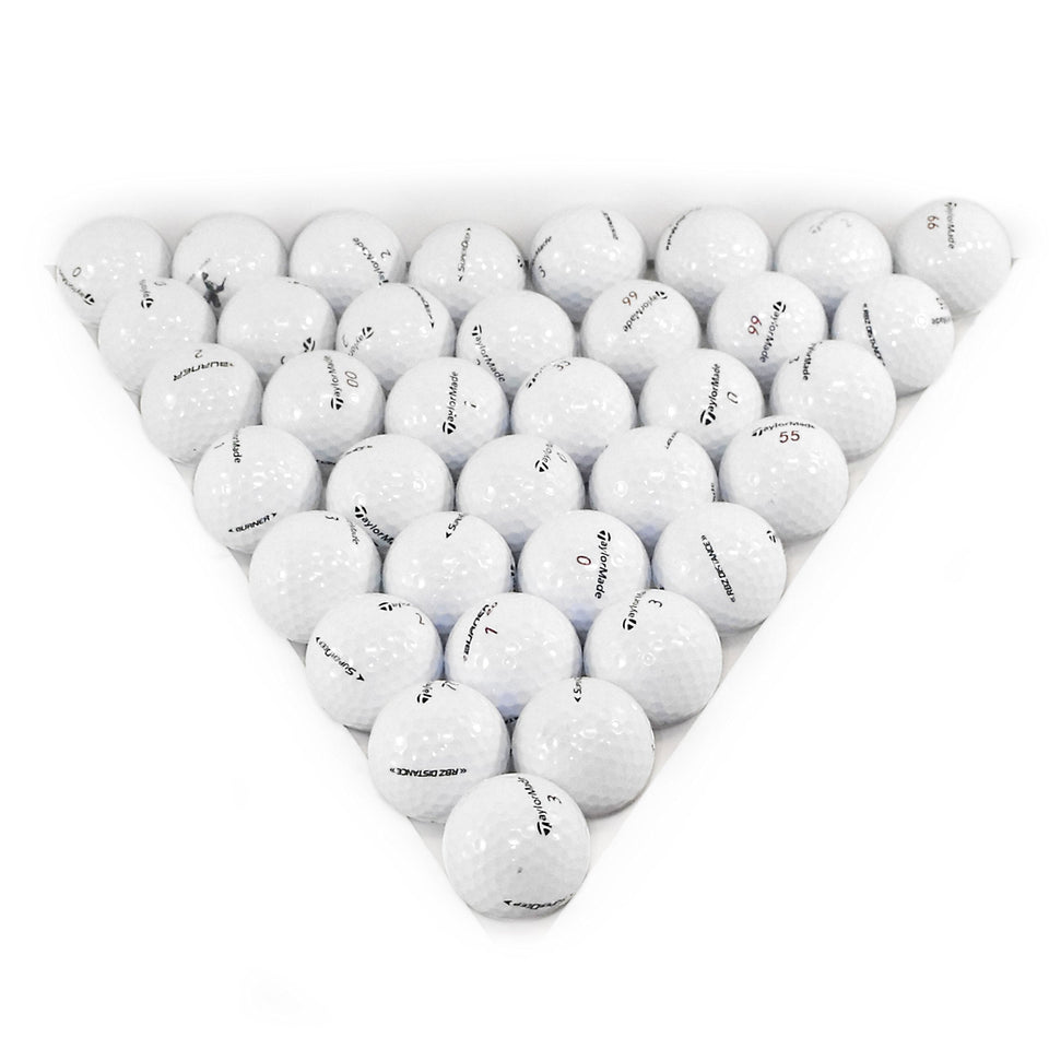 TaylorMade 36-pack of assorted white golf balls in mint condition for play