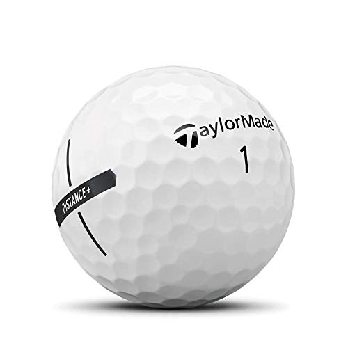 TaylorMade Distance+ close-up of the dimple-pattern reducing drag for speed.